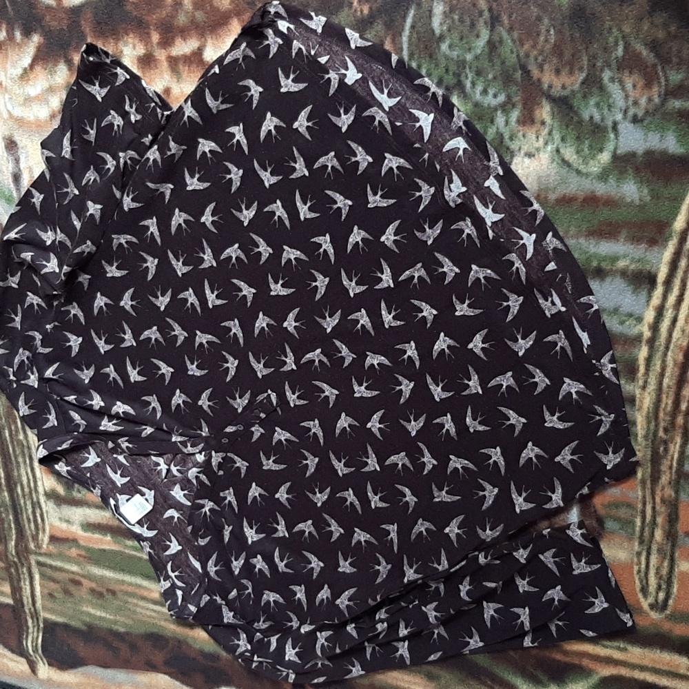 H&M Sparrow Print Blouse